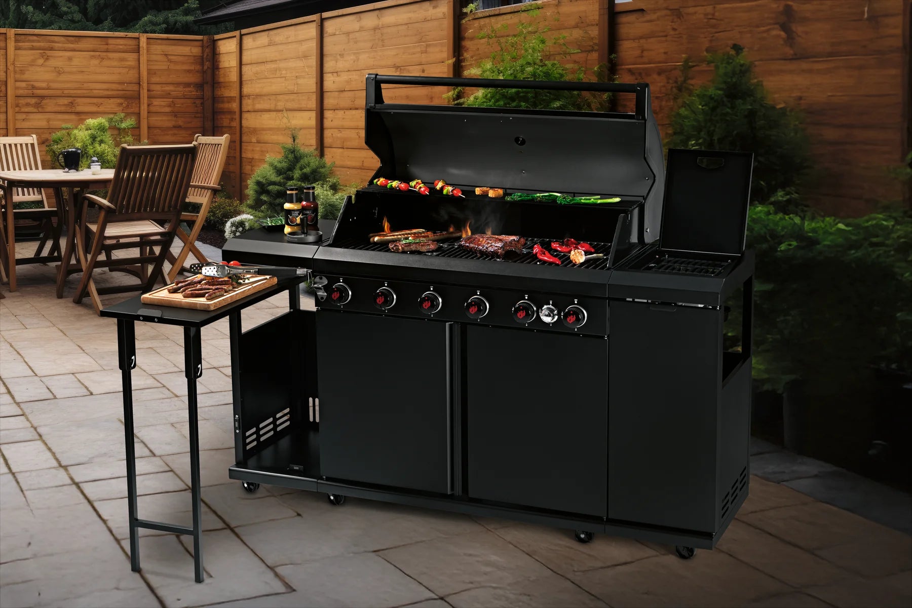 Landmann Outdoor Kitchen 6.1 MaxX Svart Airfryer På Köpet
