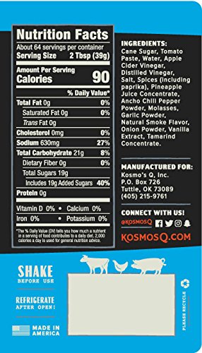 Kosmos Q Sweet Smoke BBQ Sauce