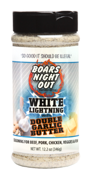 Boars Night Out White Lightning with Double Garlic Butter