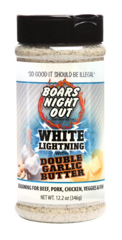 Boars Night Out White Lightning with Double Garlic Butter