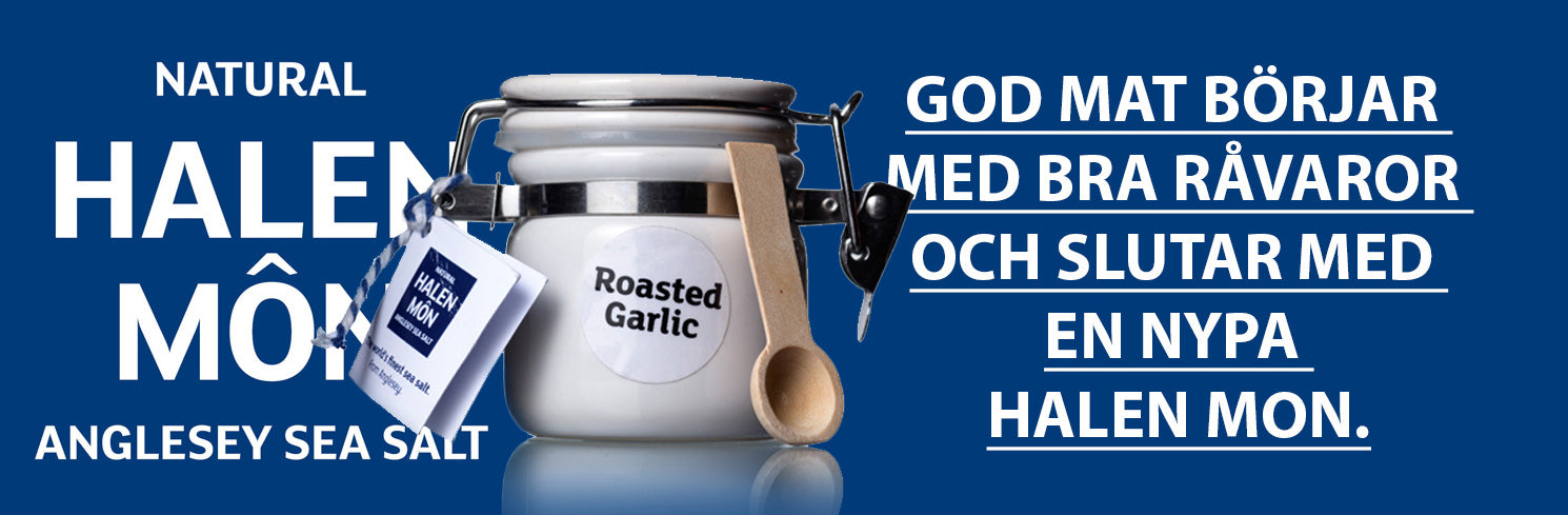 Halen Mon Pure White Sea Salt I Keramikburk Med Sked 100G