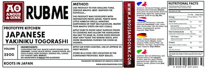Angus & Oink Japanese Togorashi BBQ Rub