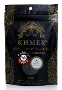 Khmer Kampot Svartpeppar påse 50g