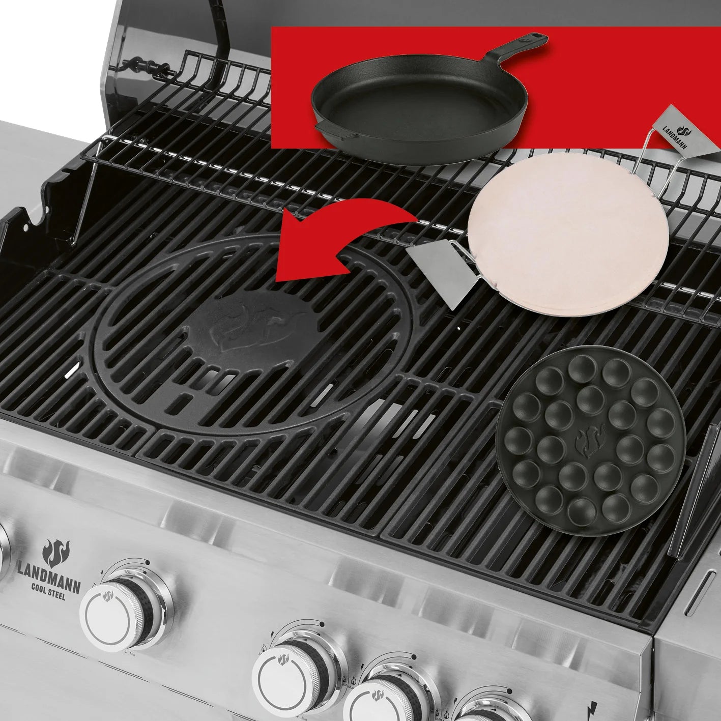 Landmann Gasolgrill Cool Steel 4.1 maxX Airfryer På Köpet