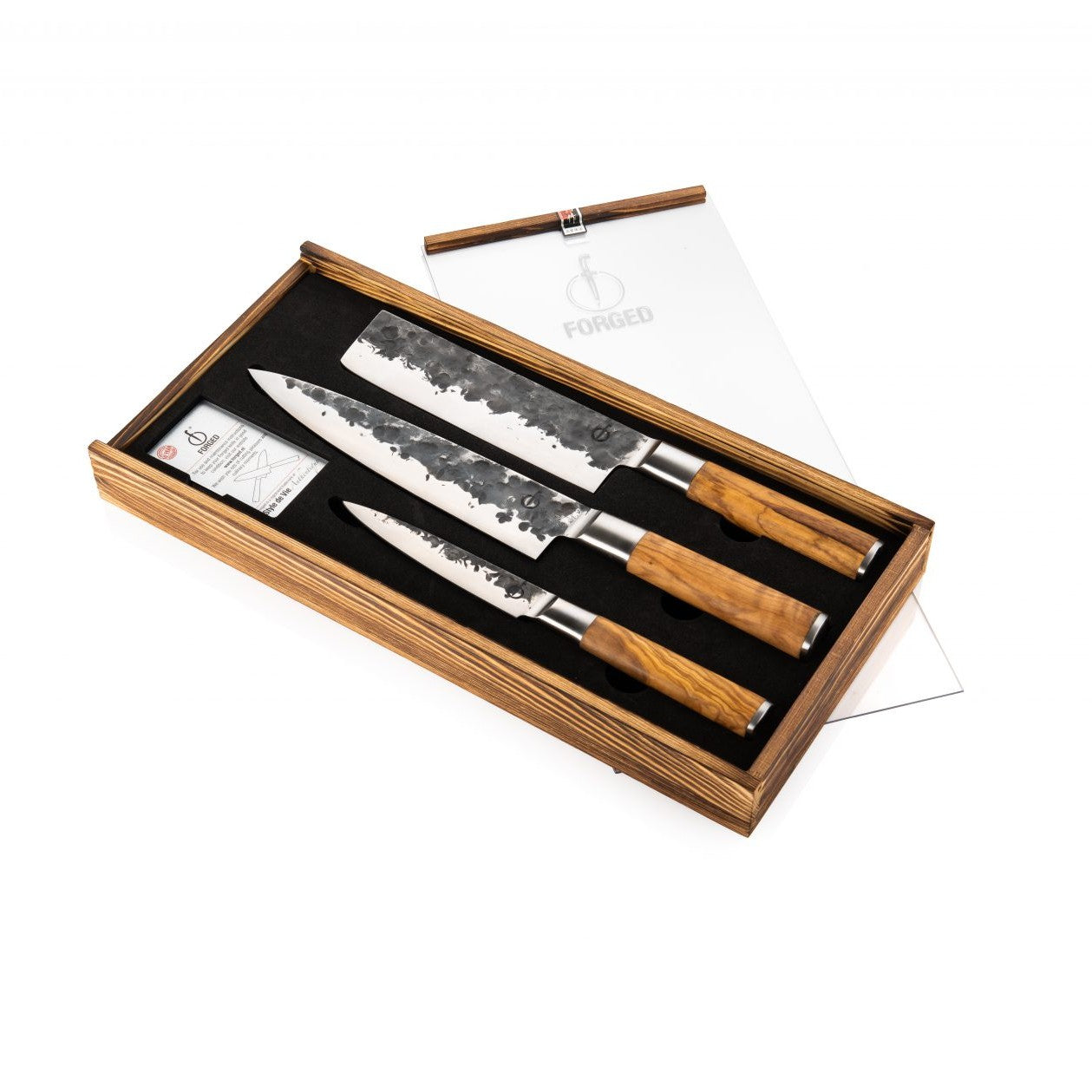 Knivset 3 Delar Forged Olive