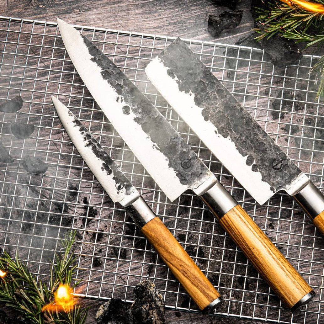 Knivset 3 Delar Forged Olive