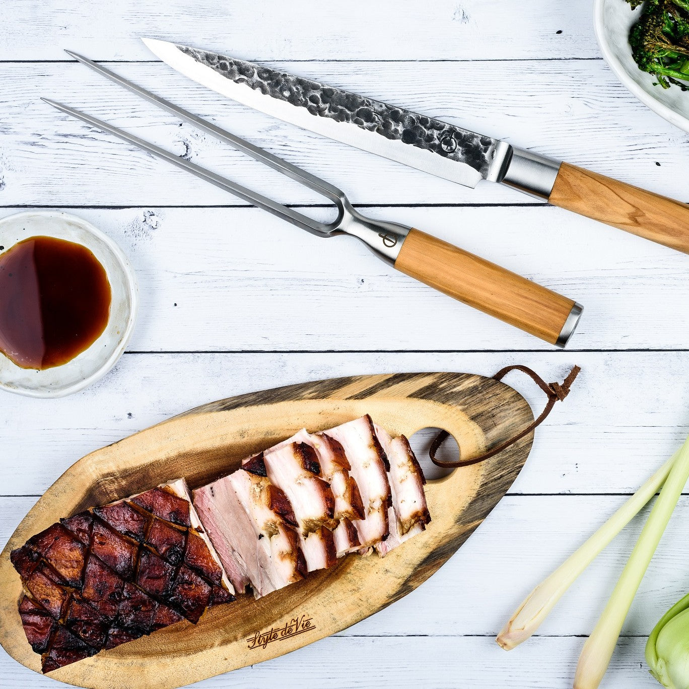 Stekgaffel Forged Olive