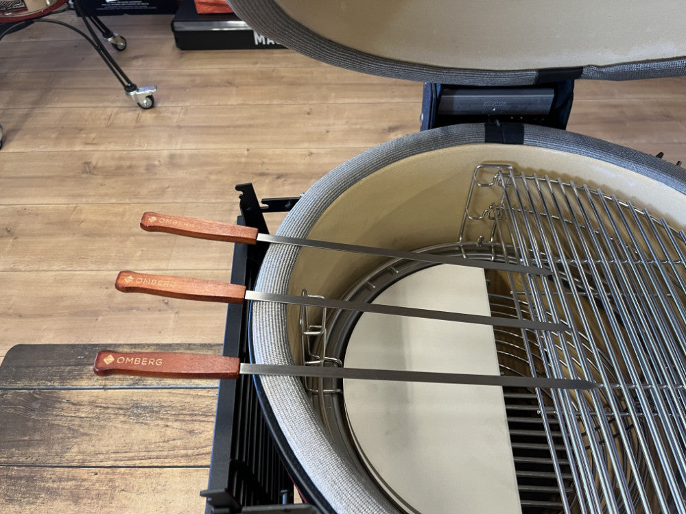 Breda grillspett med trähandtag 60 cm