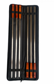 Breda grillspett med trähandtag 60 cm