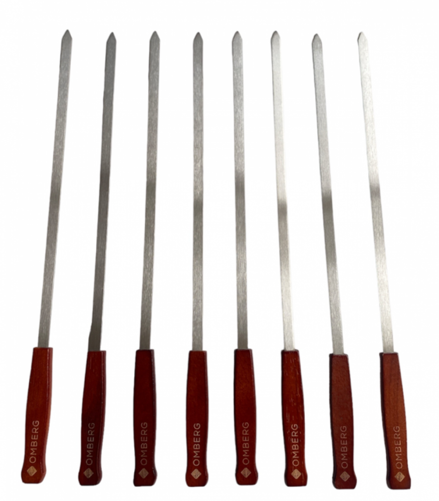 Breda grillspett med trähandtag 43.5 cm