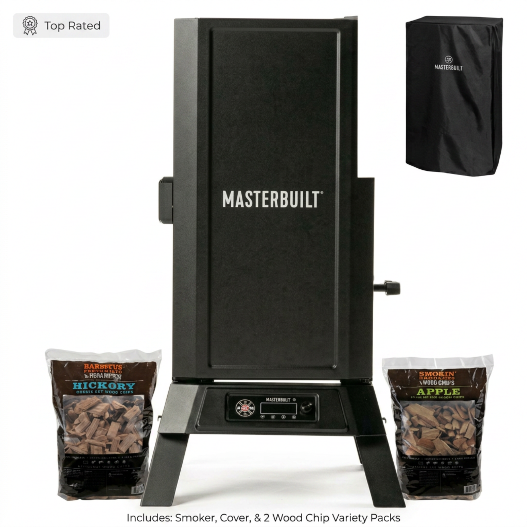 Masterbuilt 710 WiFi Digital Electric smoker 10-årsjubileum cover och rökflis på köpet