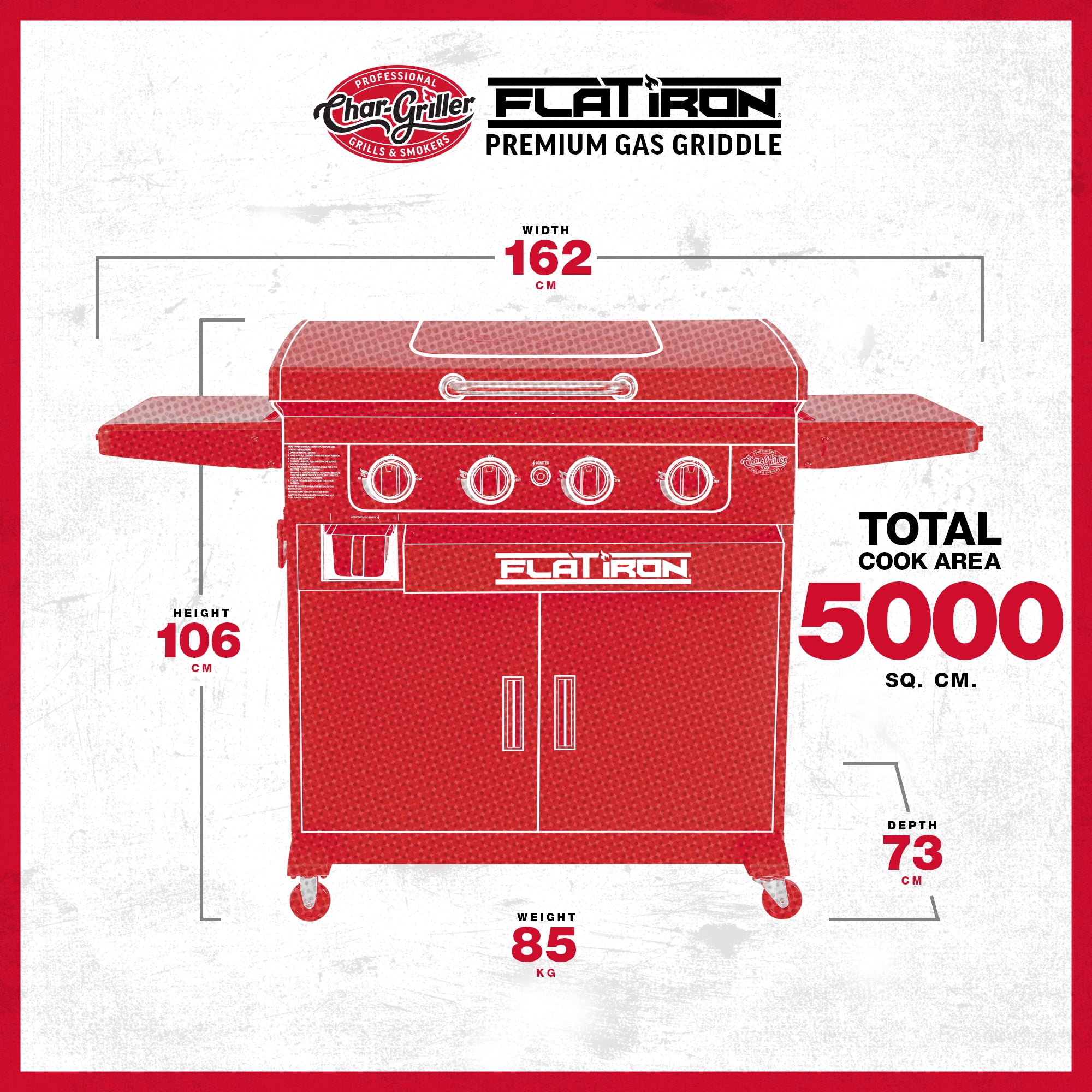 Char-Griller Flat Iron Premium Gas Griddle