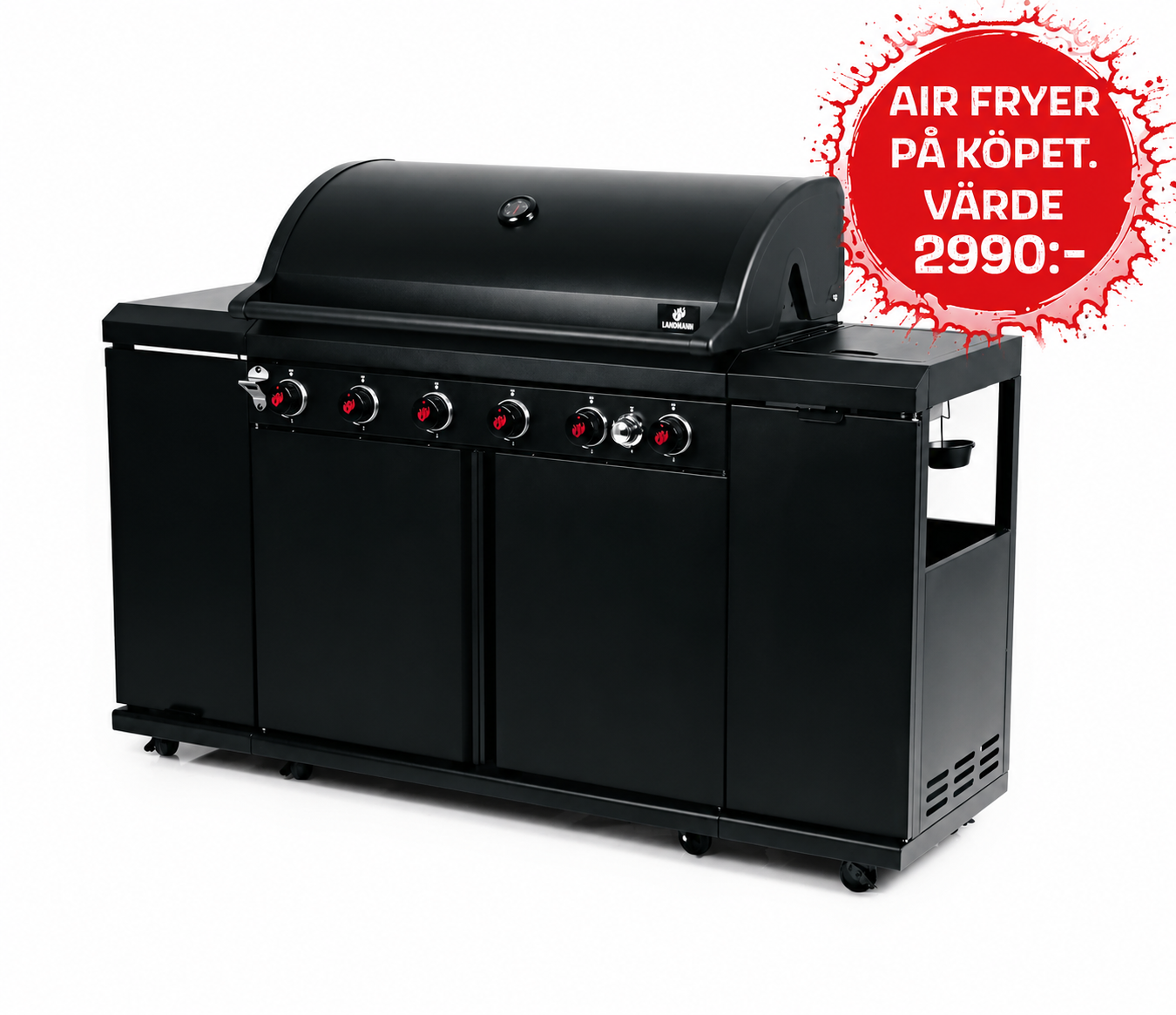 Landmann Outdoor Kitchen 6.1 MaxX Svart Airfryer På Köpet