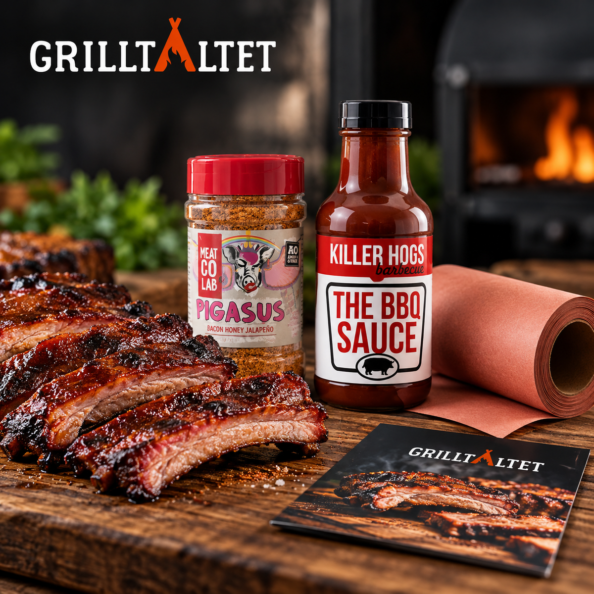 Ribs Essentials - BBQ-paket med rub, sås & Butcher Paper