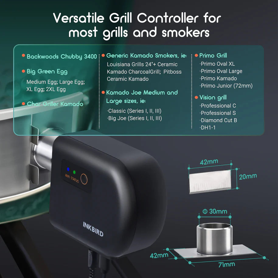 Inkbird Fläktstyrning Kamadogrill