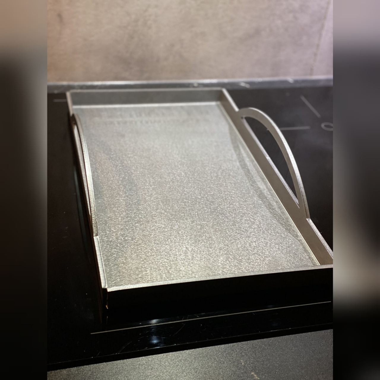 Lext Bbq Stekbord 42x25 med handtag kolstål