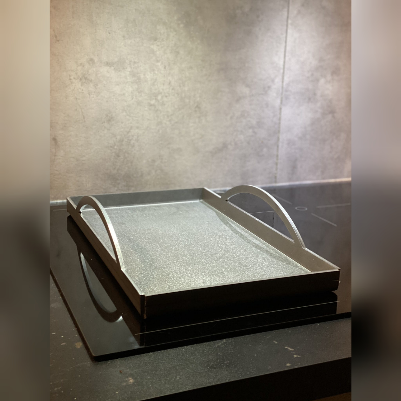 Lext Bbq Stekbord 42x25 med handtag kolstål