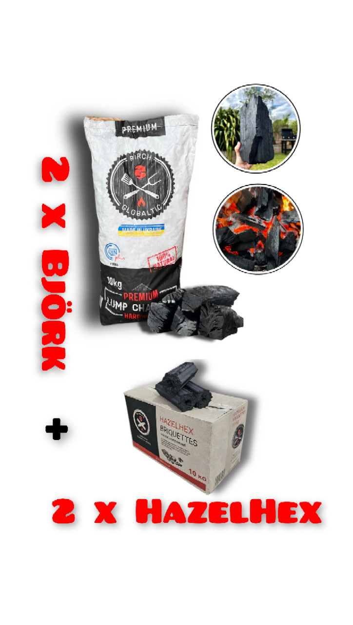 Kolpaket 2x Björk och 2x HazelHex