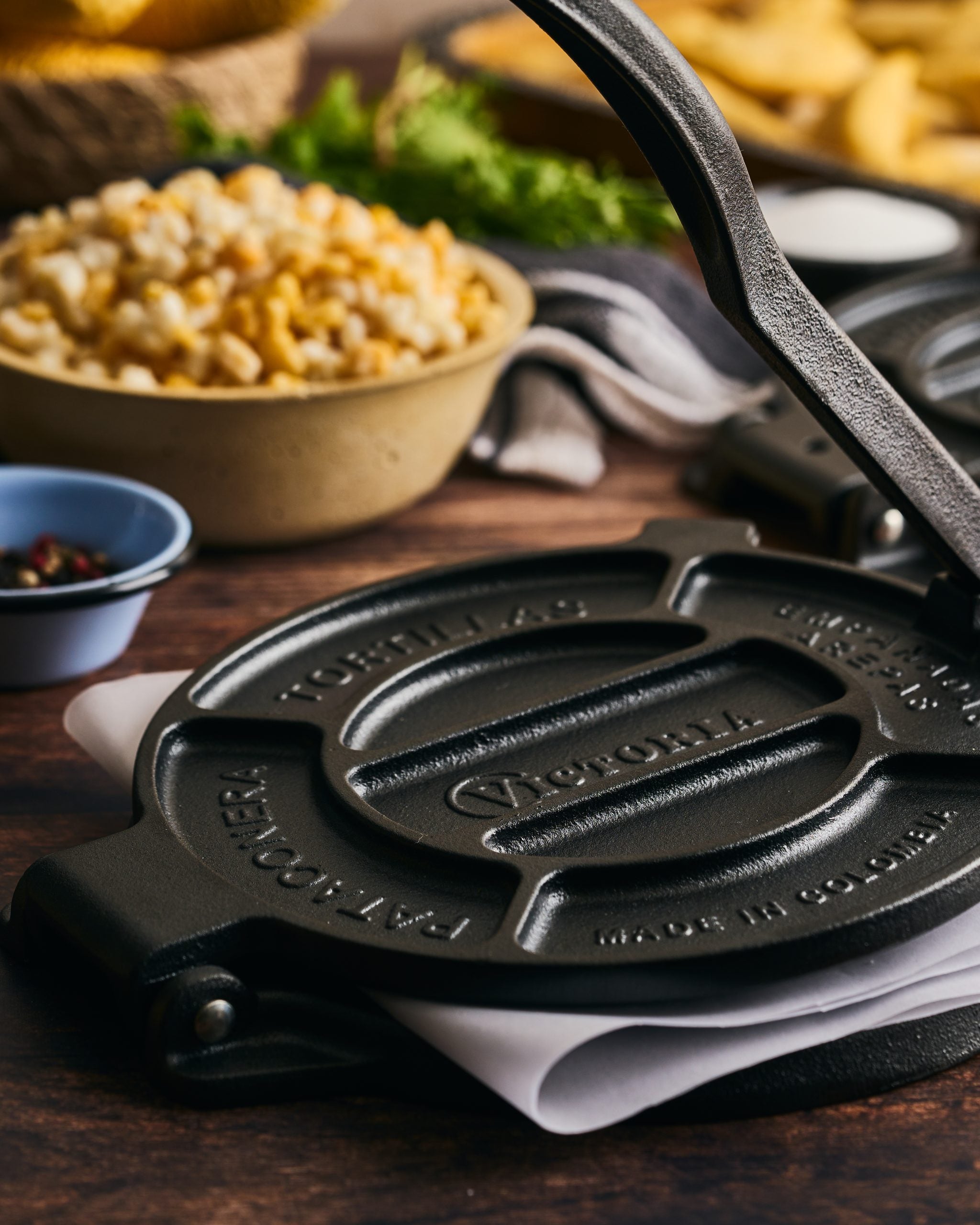 Tortillapress Gjutjärn Victoria 16.5 Cm