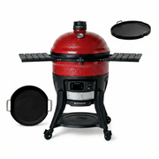 Kamado Joe Konnected Big Joe 10-årsjubileum Karbon Steel griddle och paella på köpet