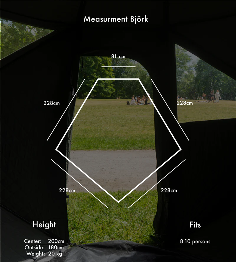Bastutält Bast Sauna Björk Premium
