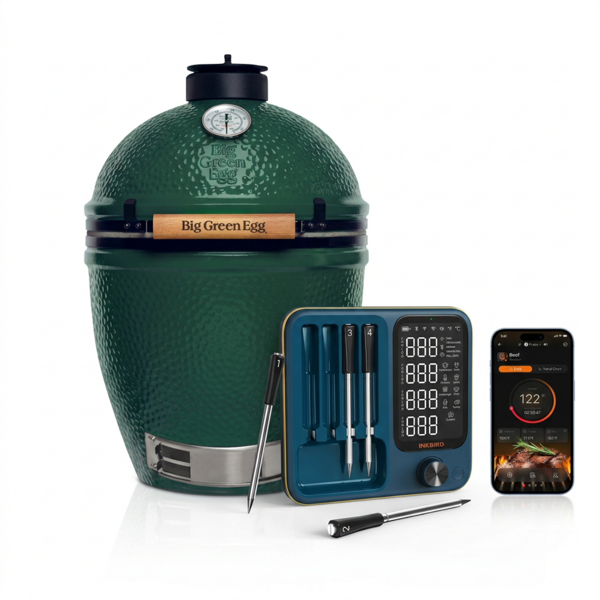 Big Green Egg Large 10-årsjubileum Trådlös termometer på köpet