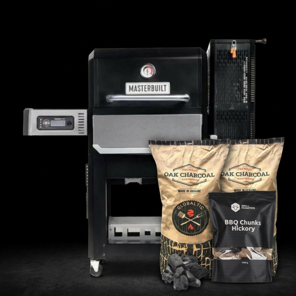 Masterbuilt Gravity Series 800 10-årsjubileum kol och chunks på köpet