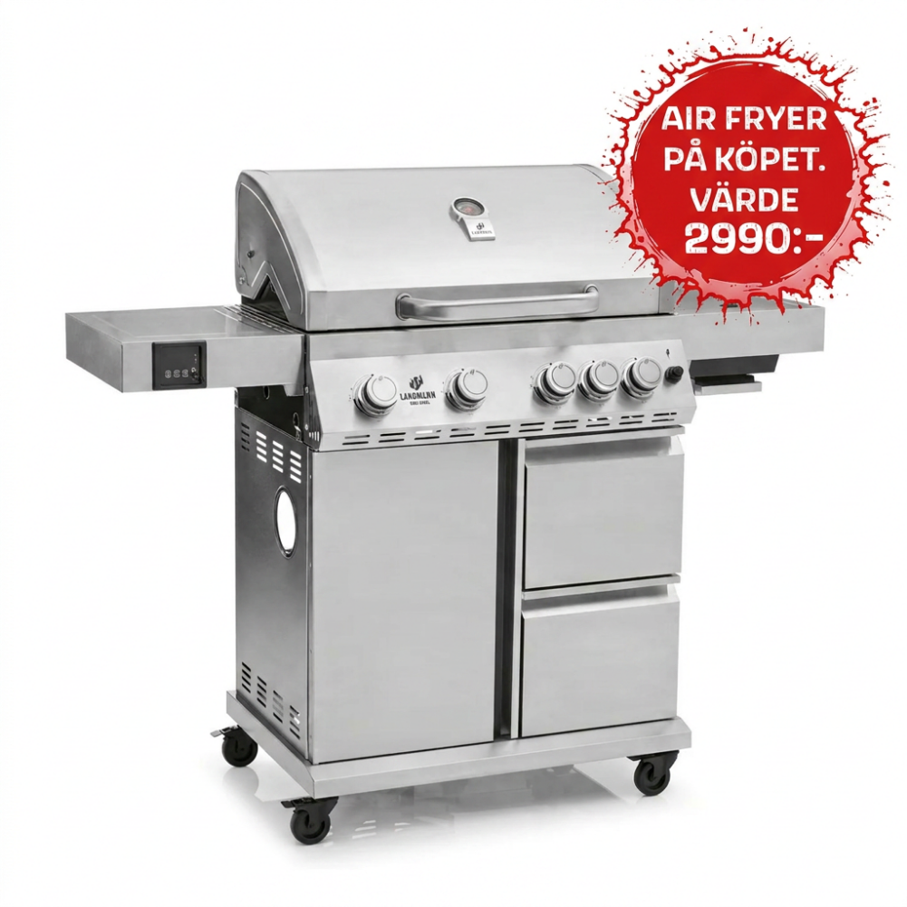 Landmann Gasolgrill Cool Steel 4.1 maxX Airfryer På Köpet