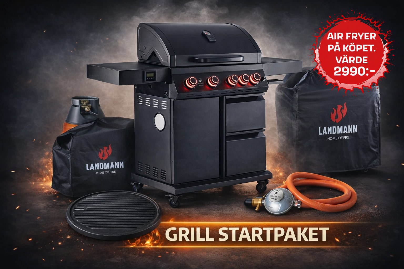 Landmann Cool Black 4.1 Maxx Startpaket Airfryer På Köpet