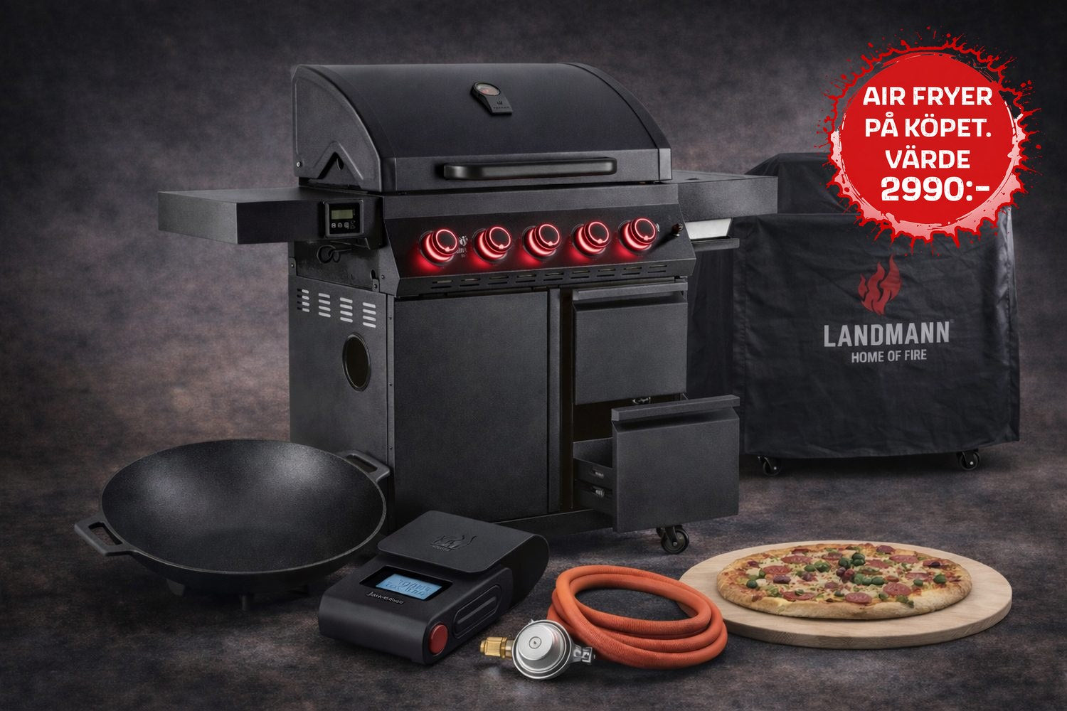 Fullpaket Landmann Cool Black 4.1 Maxx Airfryer På Köpet