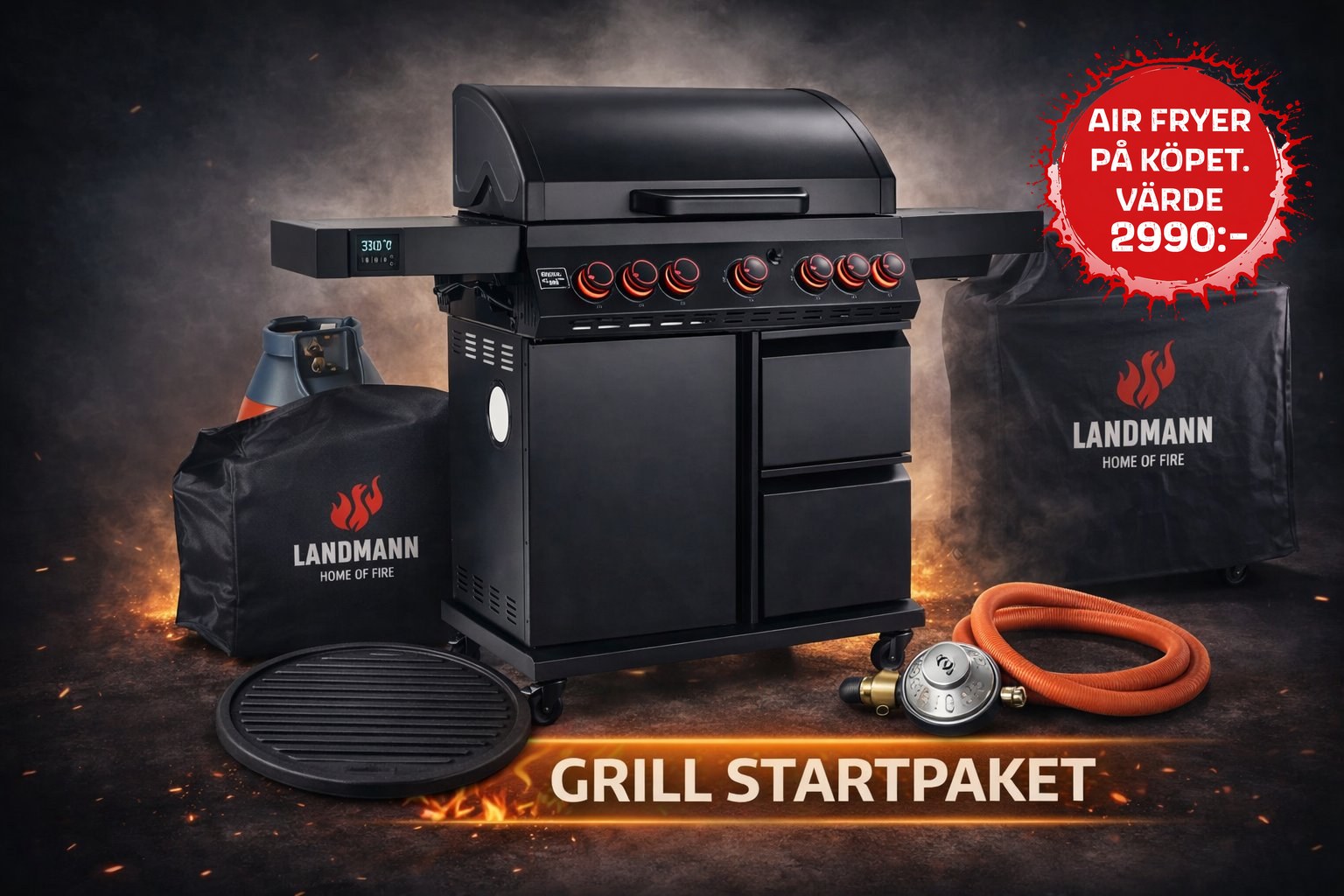 Landmann Cool Black 5.2 Maxx Startpaket Airfryer På Köpet