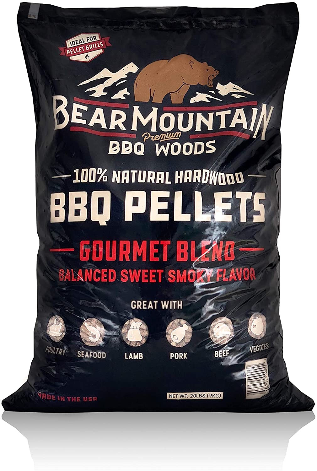 Bear Mountain BBQ Pellets Gourmet Blend 9kgred