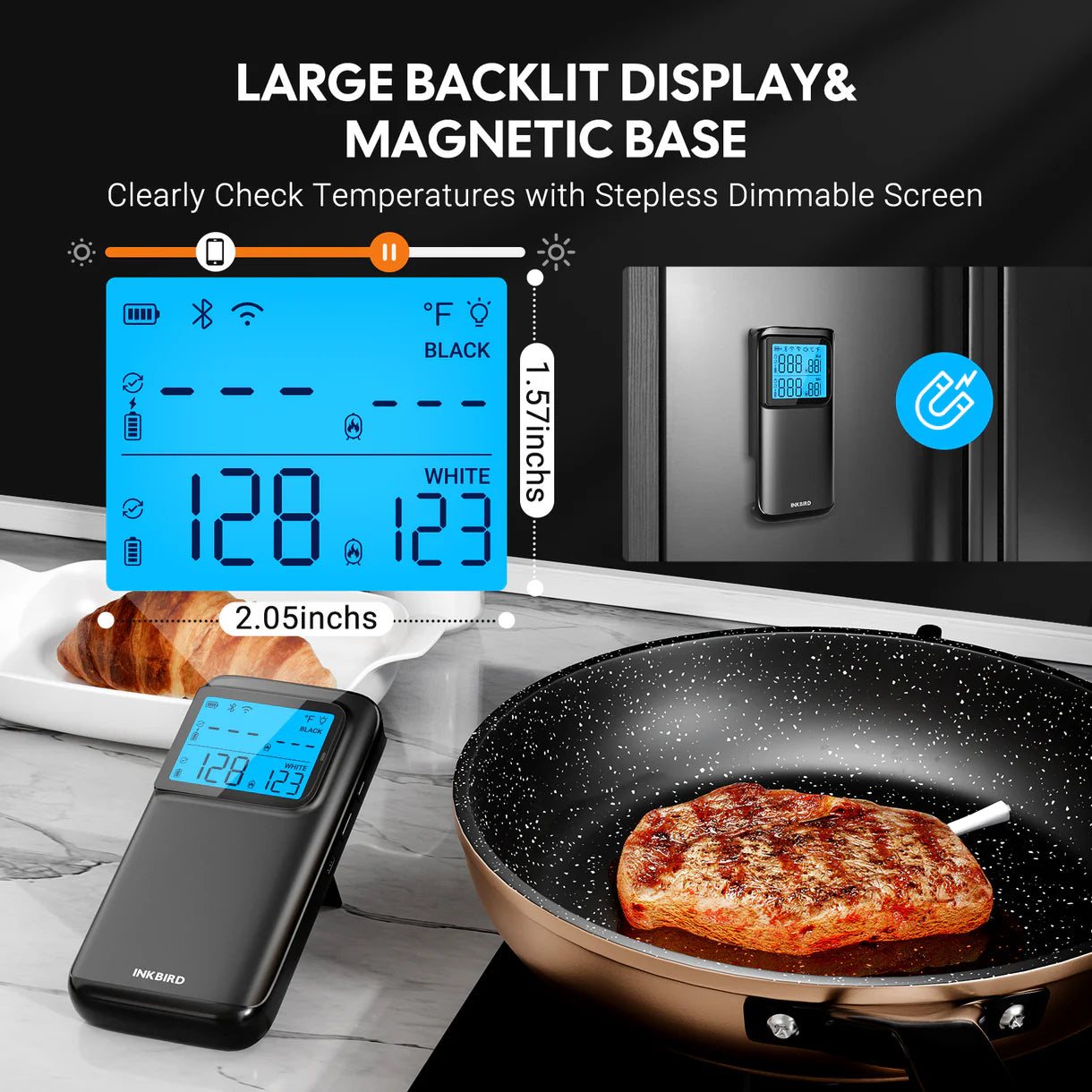 Inkbird INT-12E-BW – Trådlös grilltermometer med WiFi & Bluetooth