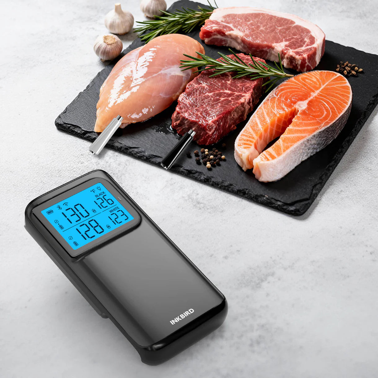 Inkbird INT-12E-BW – Trådlös grilltermometer med WiFi & Bluetooth