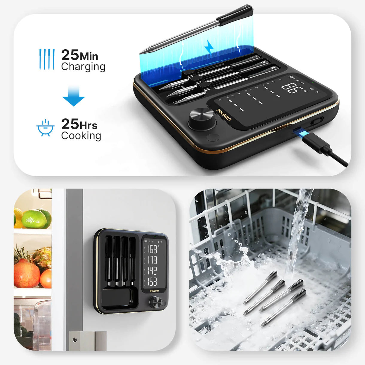 Inkbird Trådlös WiFi & Bluetooth Termometer INT-14-BW