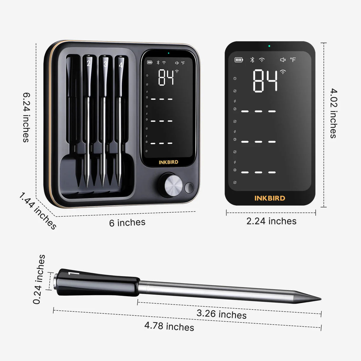 Inkbird Trådlös WiFi & Bluetooth Termometer INT-14-BW