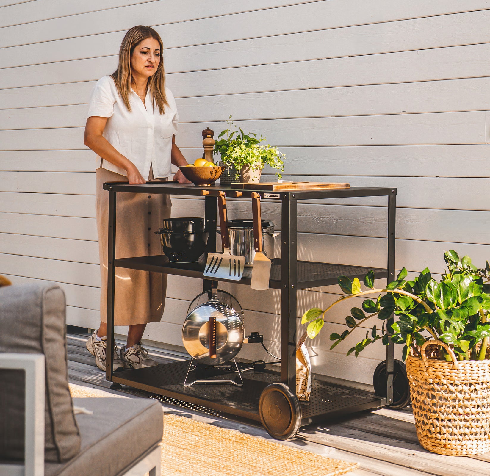 Muurikka Grillvagn Svart