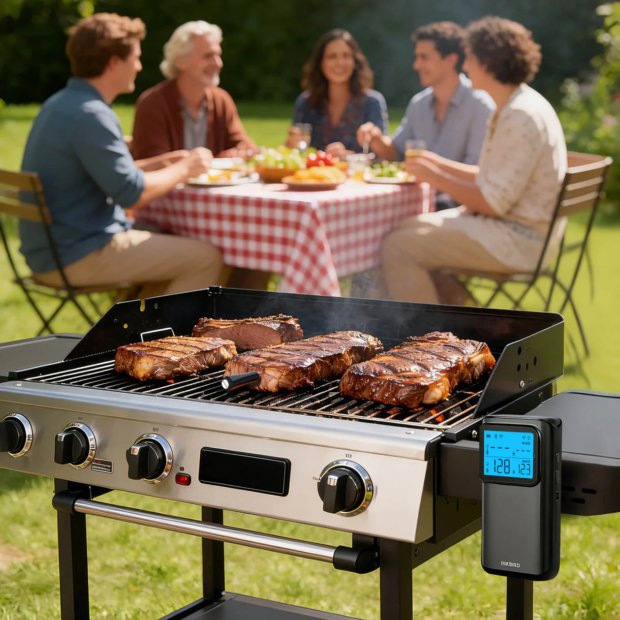 Inkbird INT-12E-BW – Trådlös grilltermometer med WiFi & Bluetooth