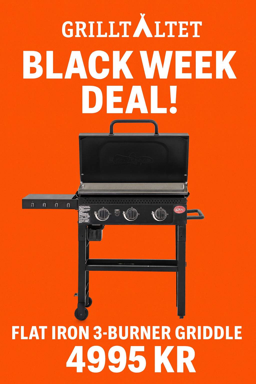 Char-Griller Flat Iron 3-burner Gas Griddle