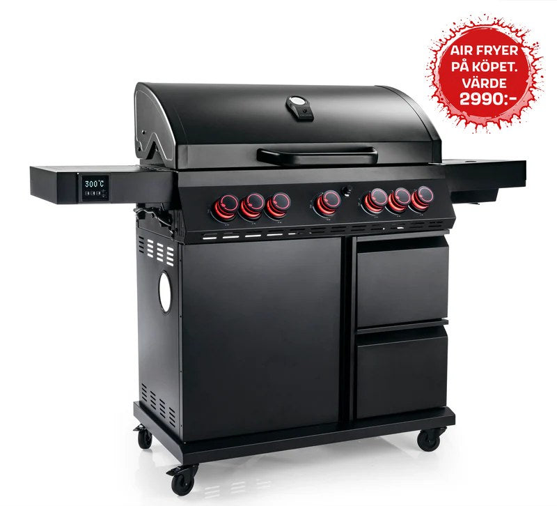 Landmann Gasolgrill Cool Black 5.2 maxX Airfryer På Köpet