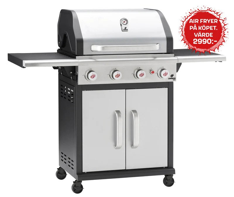 Landmann Gasolgrill Triton FlexX PTS 4.0 Modulus Rostfritt Stål Airfryer På Köpet