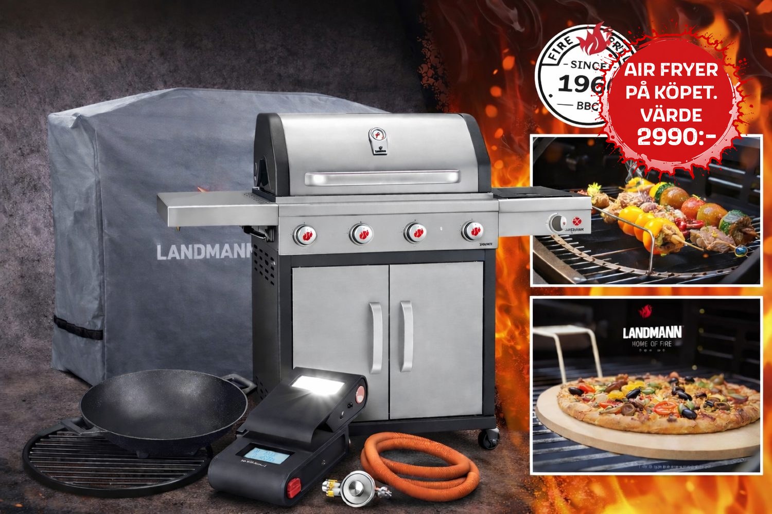 Fullpaket Landmann Triton Flexx Pts 4.0 Modulus Airfryer På Köpet