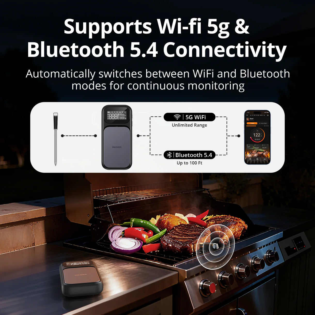 Inkbird INT-31-BW Trådlös WiFi Termometer