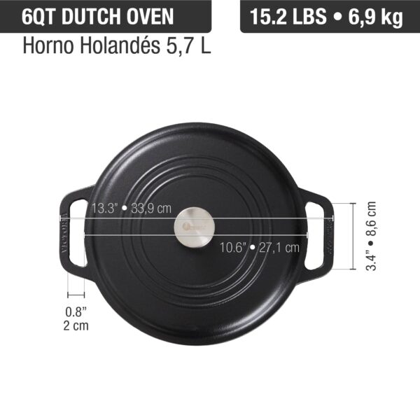 Gjutjärnsgryta Dutch Oven Victoria 5.7 Liter - Image 6