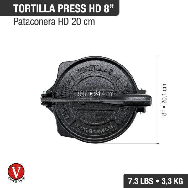 Tortillapress Gjutjärn Victoria 20 cm - Bild 4