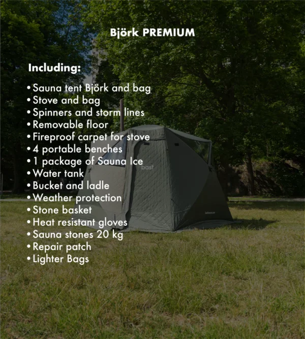 Bastutält Bast Sauna Björk Premium - Bild 6