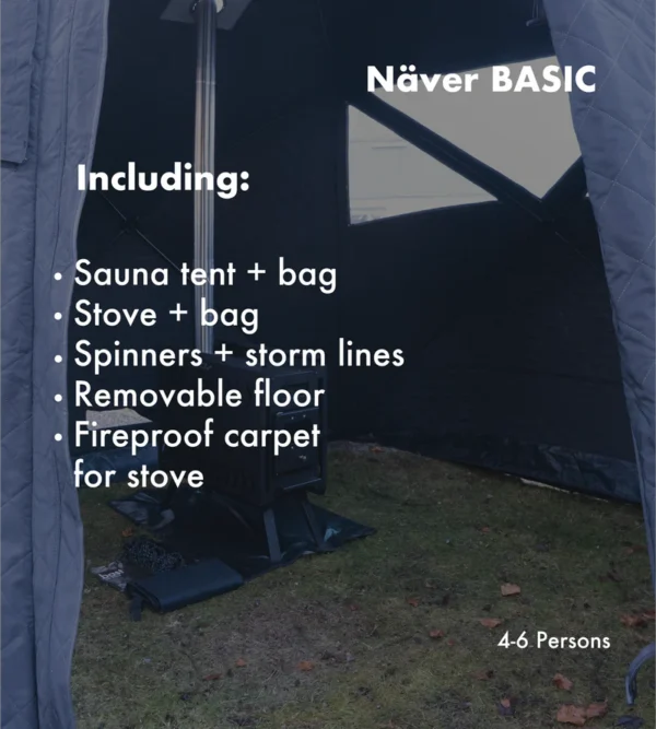 Bastutält Bast Sauna Näver Basic - Bild 3